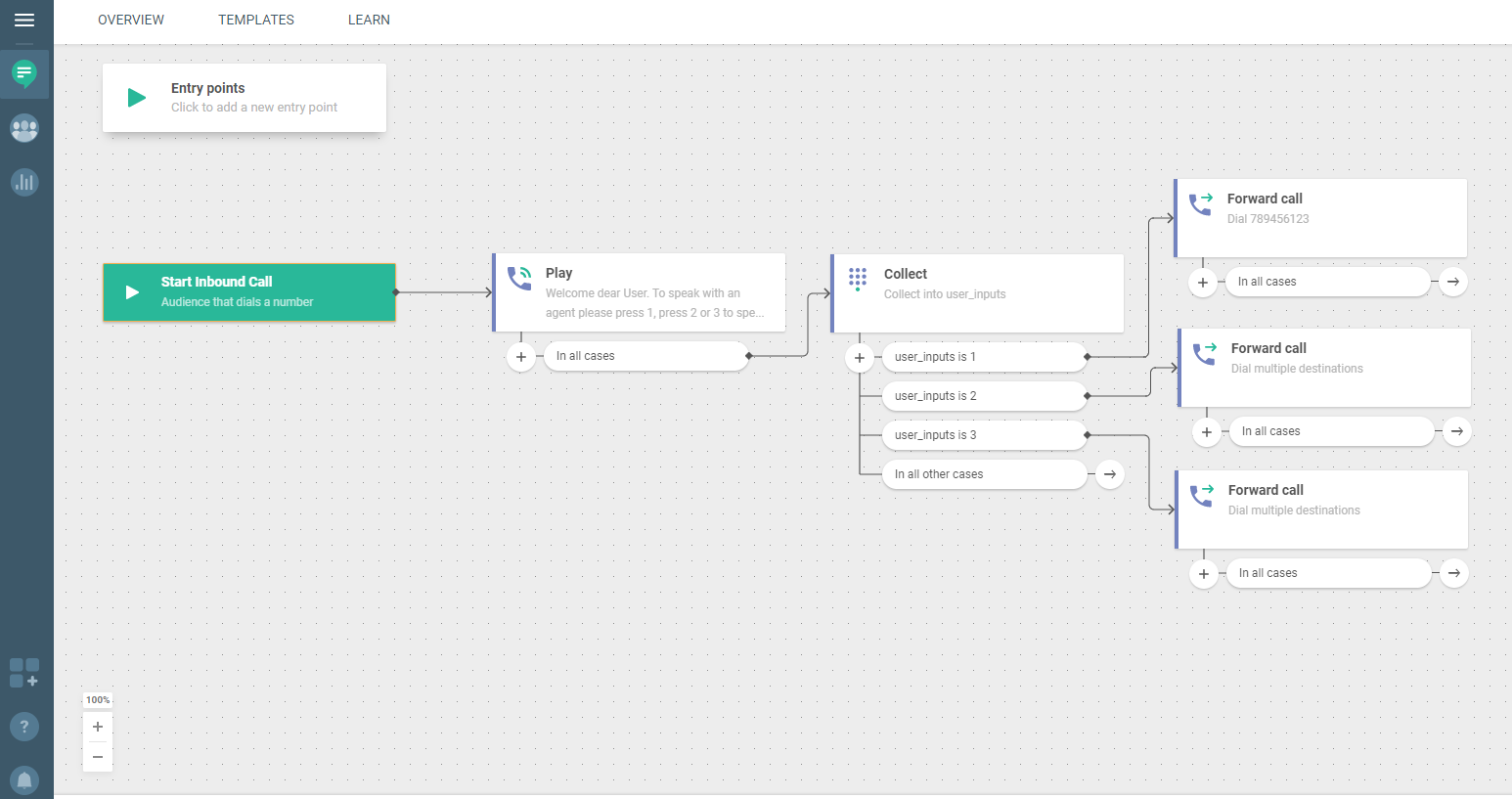 Flow use case -  Improve Customer Care Responsiveness - use play and collect elements
