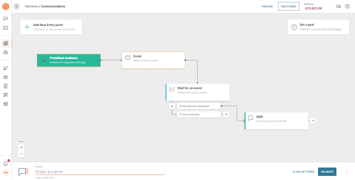 Create Flow Send SMS