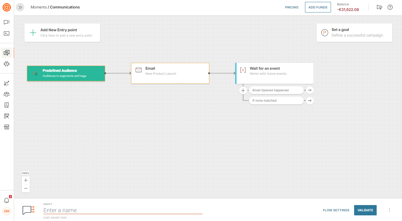Create Flow Email Wait for Event