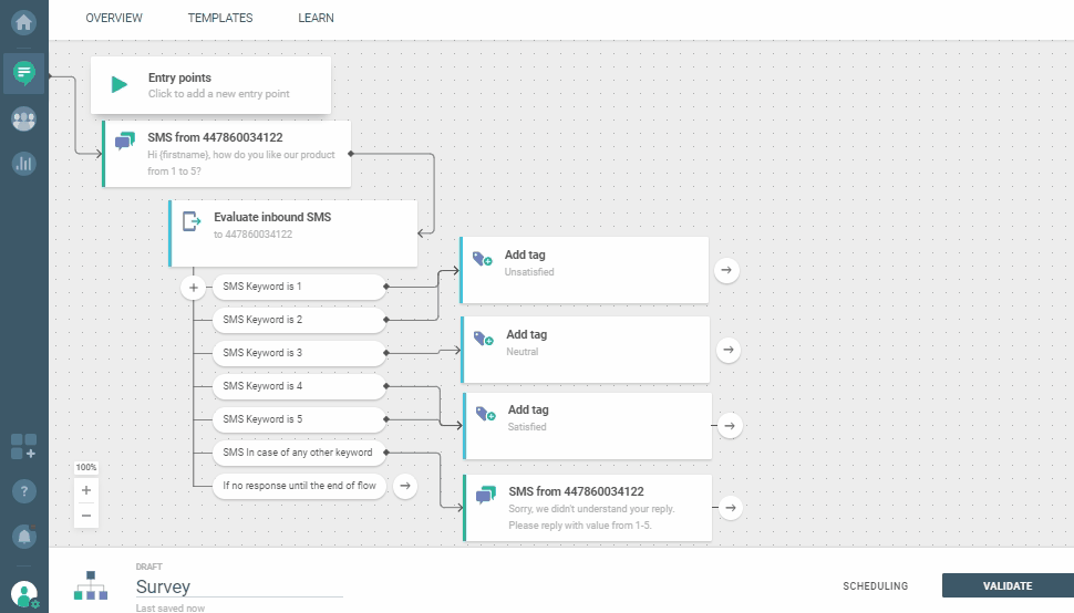 Flow use case - Collect Customer Feedback - customer reply