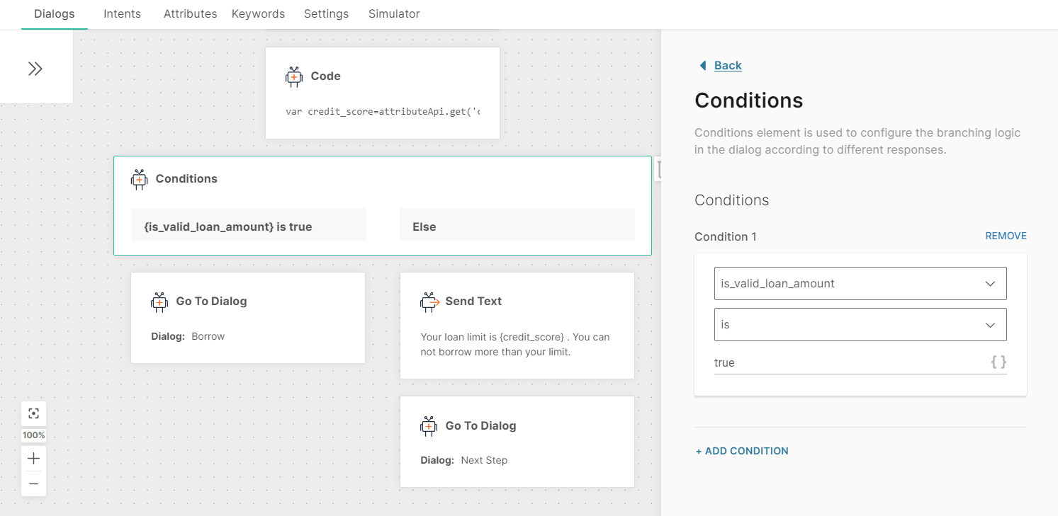 Loan amount validation example