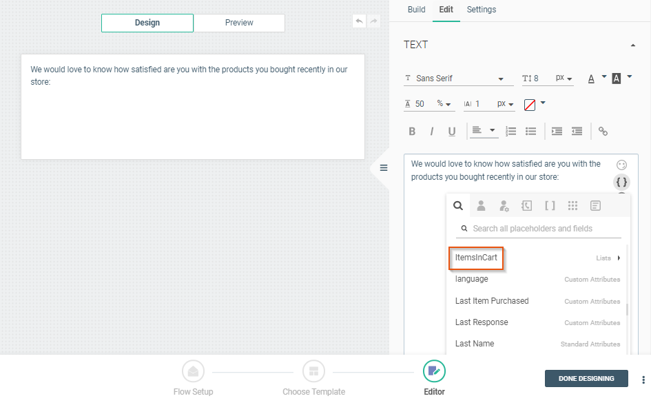 email designer on cpaas