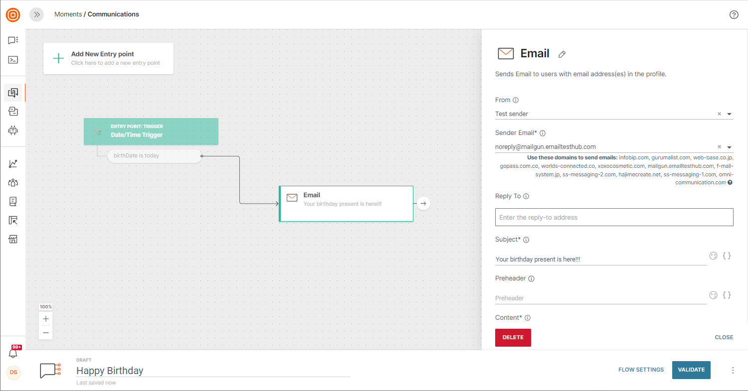 email on cpaas
