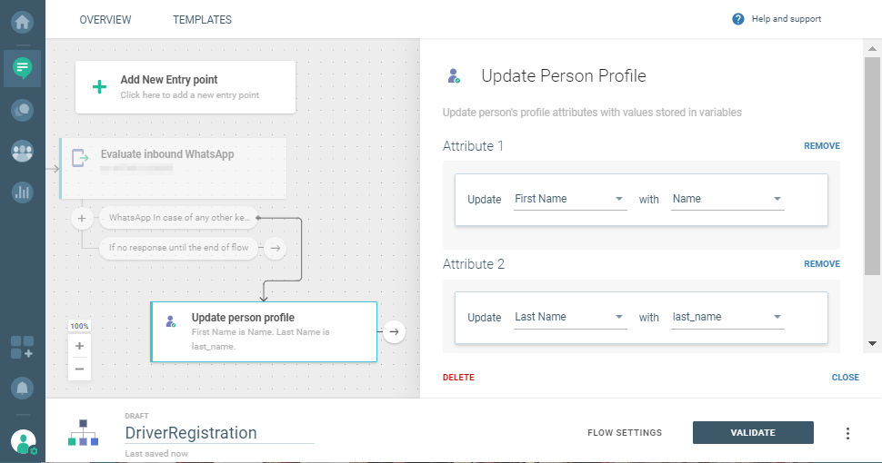 update user attributes on cpaas