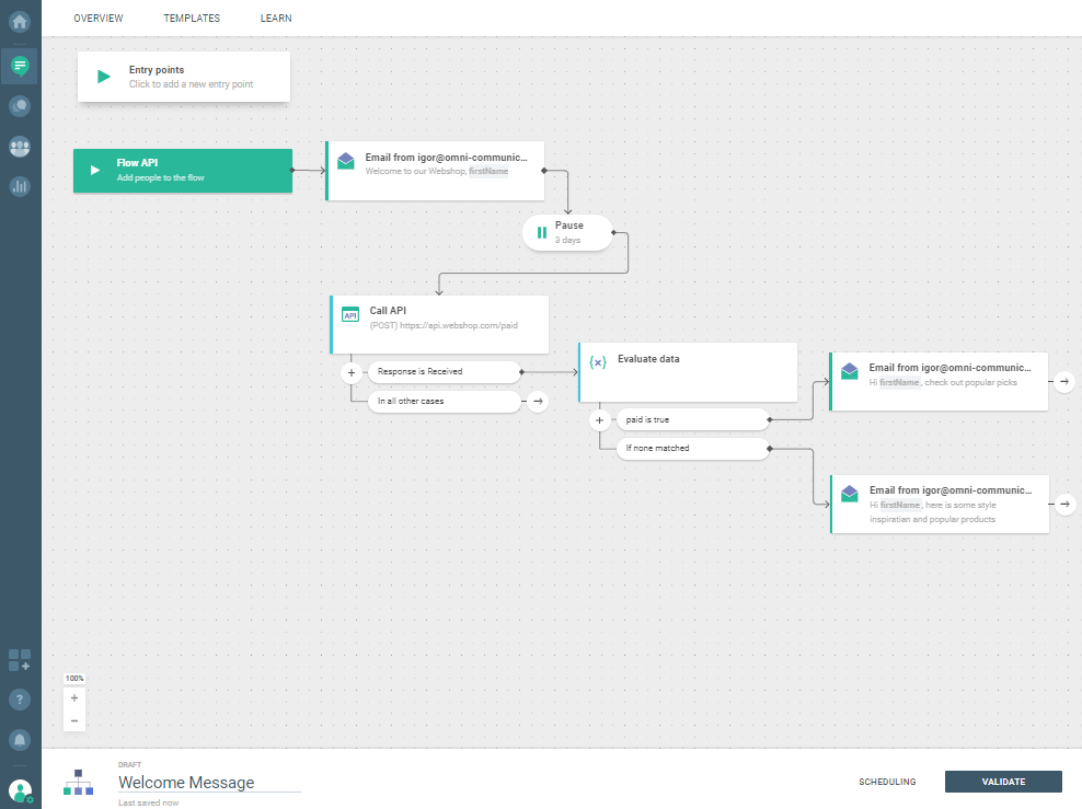 Flow use case - Automate Your Welcome Messages - set conditions