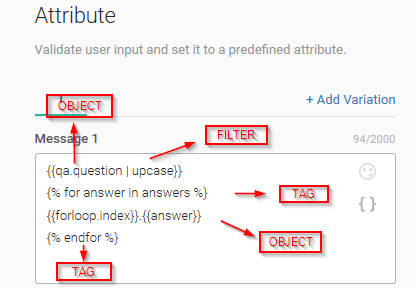 Liquid template in Answers with filter, tag and object