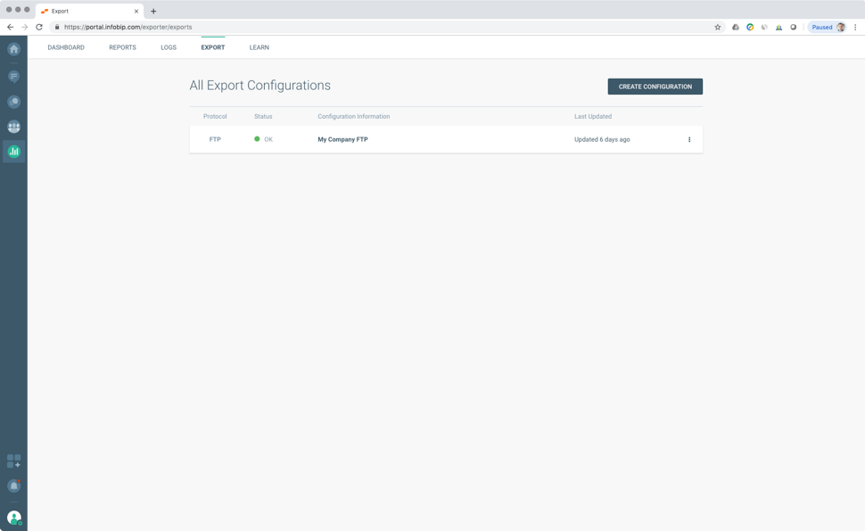 Analyze - export destination status