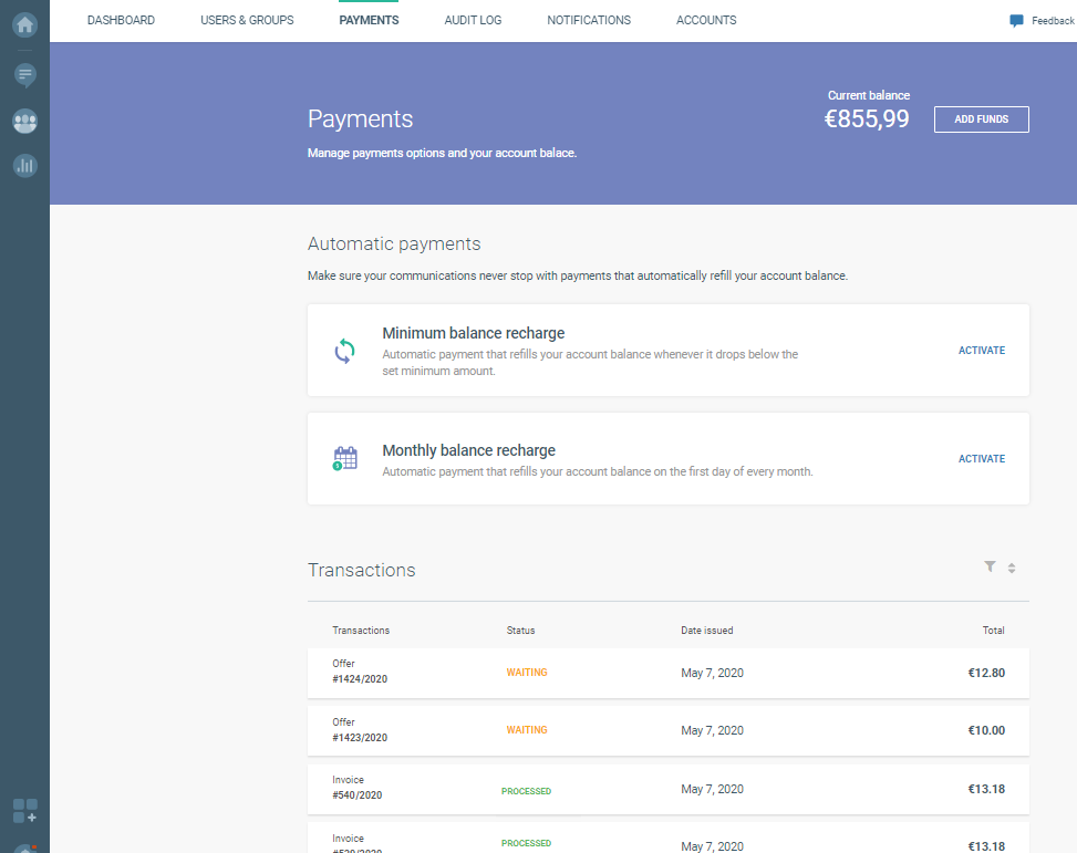 top up your account on cpaas