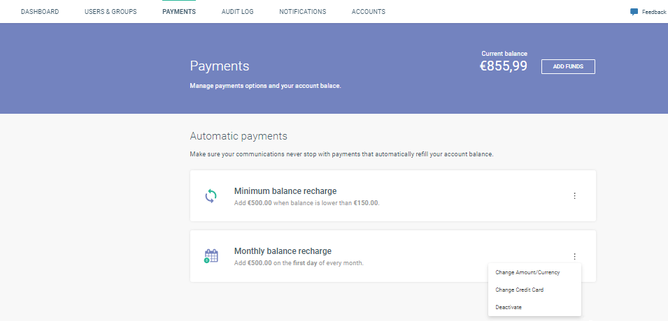 finalizing financial transaction on cpaas