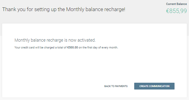 completing automatic payment on cpaas
