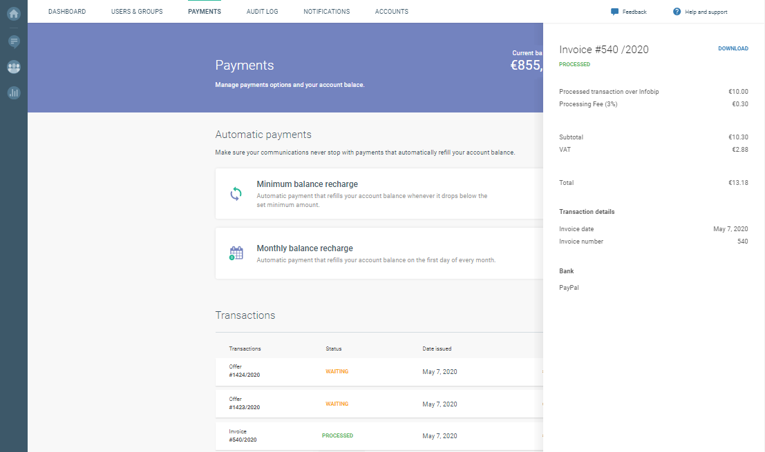 payment options on cpaas