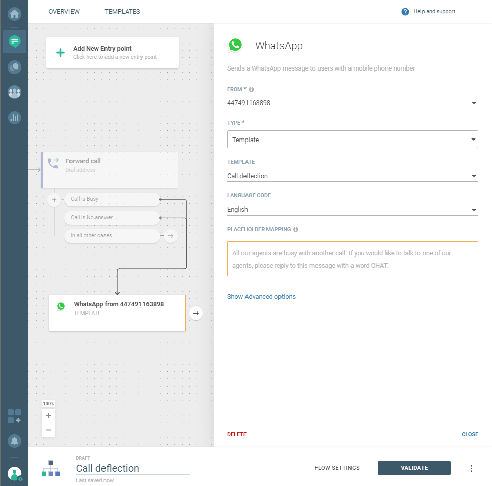 Conversations use case - Reduce Hold Time in Your Call Center - chat via WhatsApp