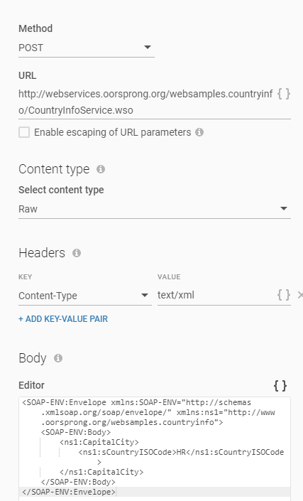SOAP API link example