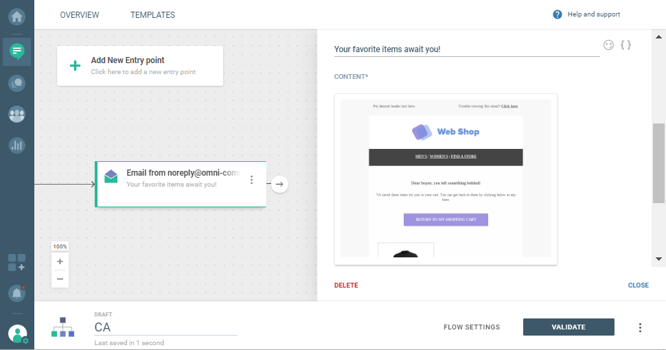sending reminder to cart abandoners