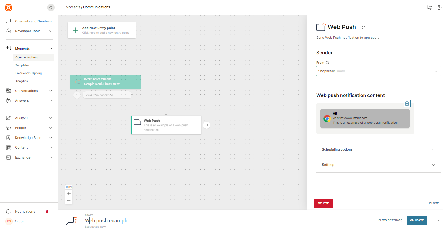 web push notification on saas