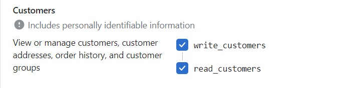 Shopify Scopes - Customers