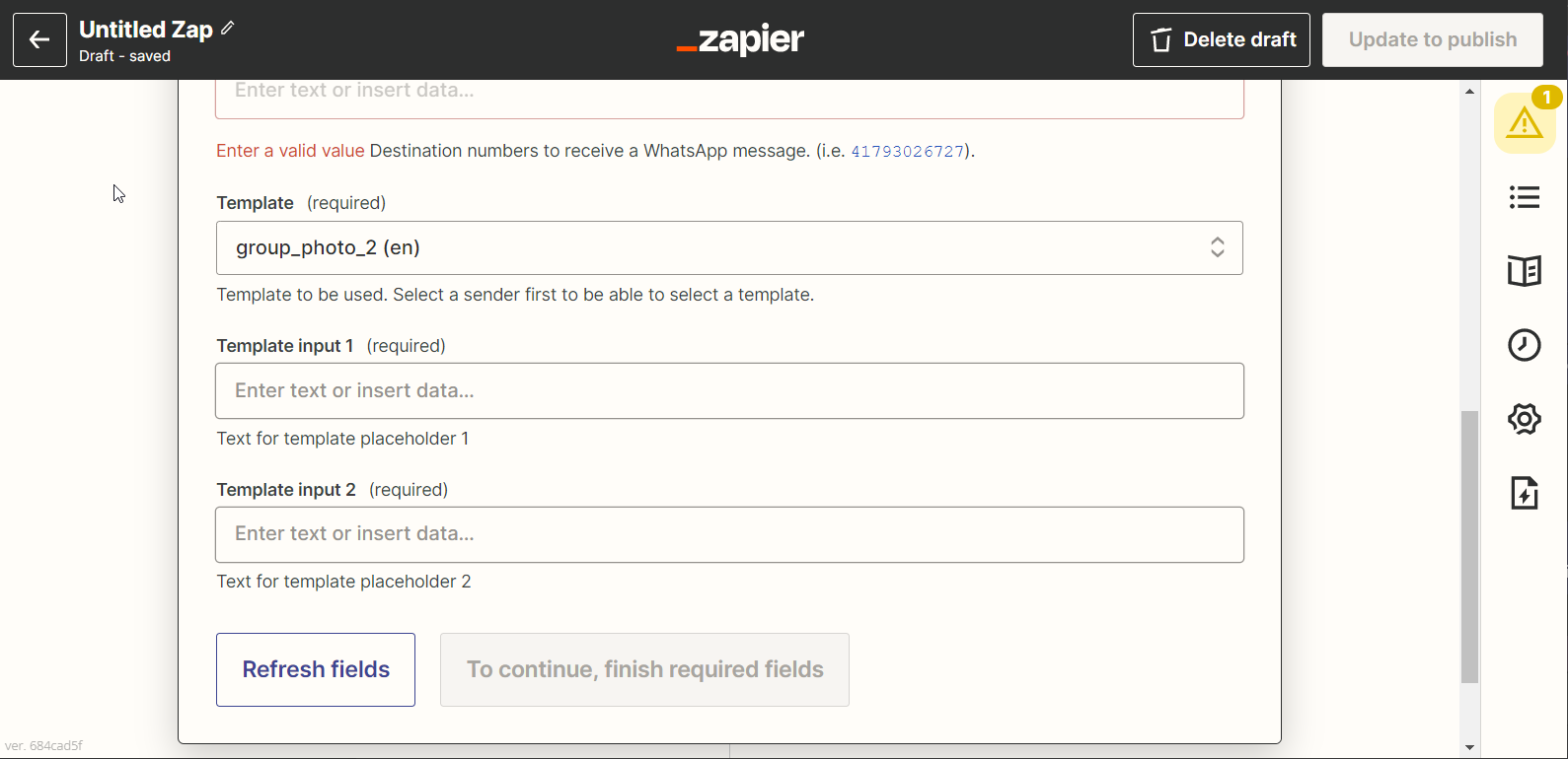 Zapier WhatsApp Action