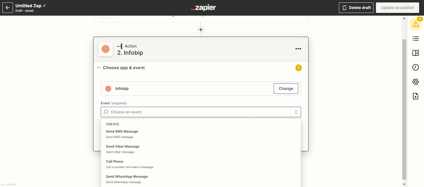 Zapier SMS Action