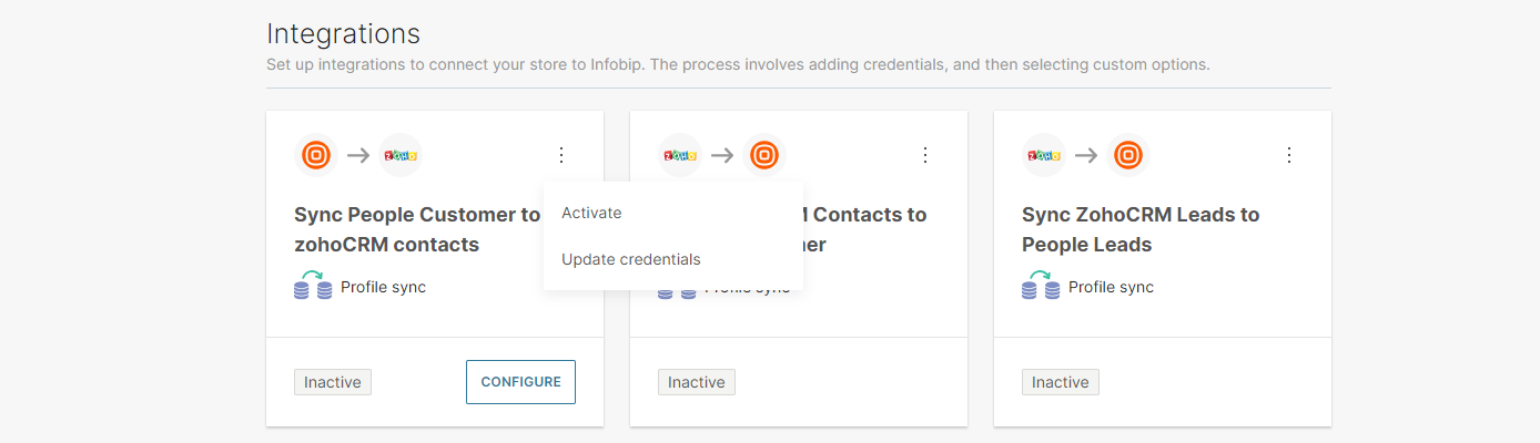 Zoho options