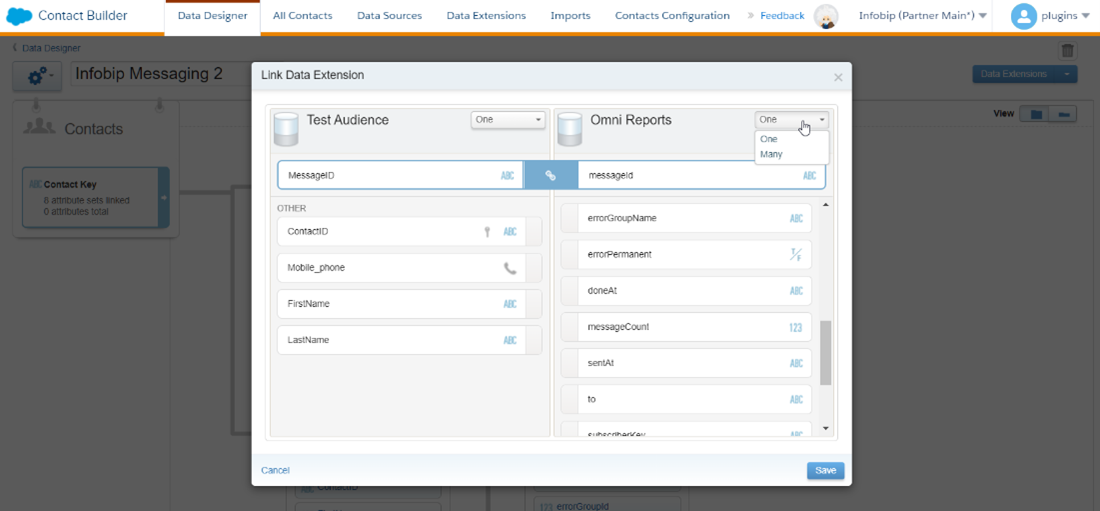 Relate audience to data extension