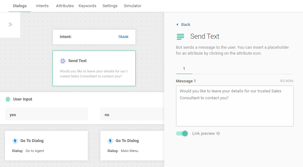 Leave information for lead generation