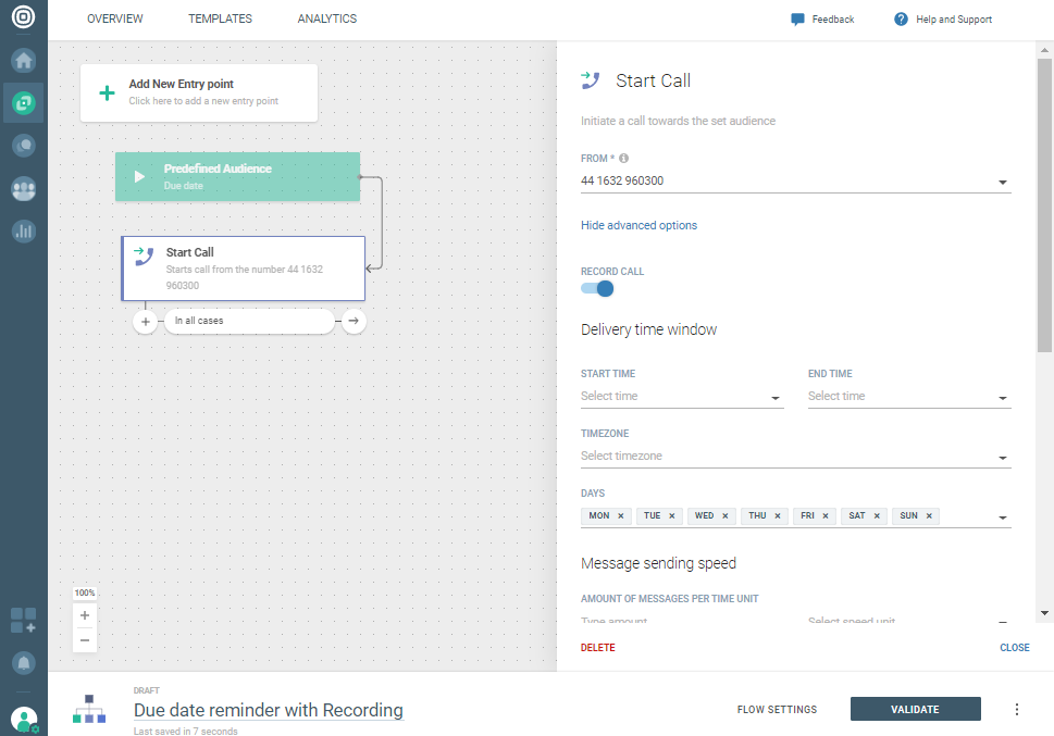 Voice Recording use case - Enable recording